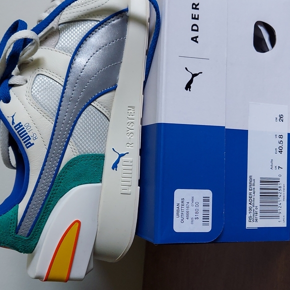 Puma RS-100 Ader Error Whisper White LAPIS blue new in box men's 8  Eur 40.5 - Picture 4 of 10